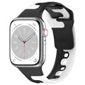 New Fits Apple watch1-8 Third Gen Sports Style Silicone Color Block Two-Tone Apple Band