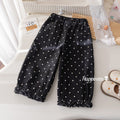 Girls' Polka Dot Lace Harem Pants