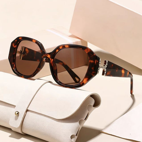 Big Frame Sunglasses Sun-Proof New Import Western Premium Sunglasses Trendy Personality Versatile Trendy Sunglasses