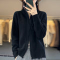 Women's Fall-Winter Casual Fashion Knit Wool Loose Sweater + Cardigan 2026 - Black