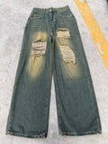 Summer Retro Slimming High Waist Drapey Loose Wide Leg Pants