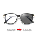 New Fashionable Anti-Blue Plano Women ins Breeze Personality Retro Glasses Frame Cold Tea Bare Face Photochromic Glasses