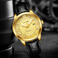 Item Time Watch Men Mechanical Watch Self-Winding Mens Watch Light Luxury Formal Mechanical Gold Watch Men Premium Waterproof Mens Watch