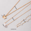 AliExpress Simple Choker Pearl Butterfly 3 Layer Necklace Geometric Beaded Chain Multi-Layer Clavicle Chain Women N6320