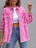 Women's Long Sleeve Mid-Length Long Jacket 2026 | Trendy Jacket - Violet