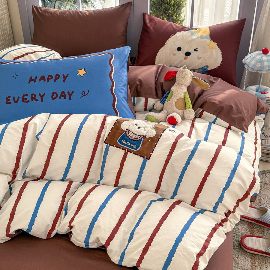 Teacup Bear Cartoon Cotton 4-Piece Kids' Bedding Set - view 5