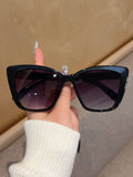 Big Frame Cat-Eye Men Sunglasses Women Cross-Border Hit Fashionable Premium Sunglasses ins Prop Wear Jewelry Sunglasses