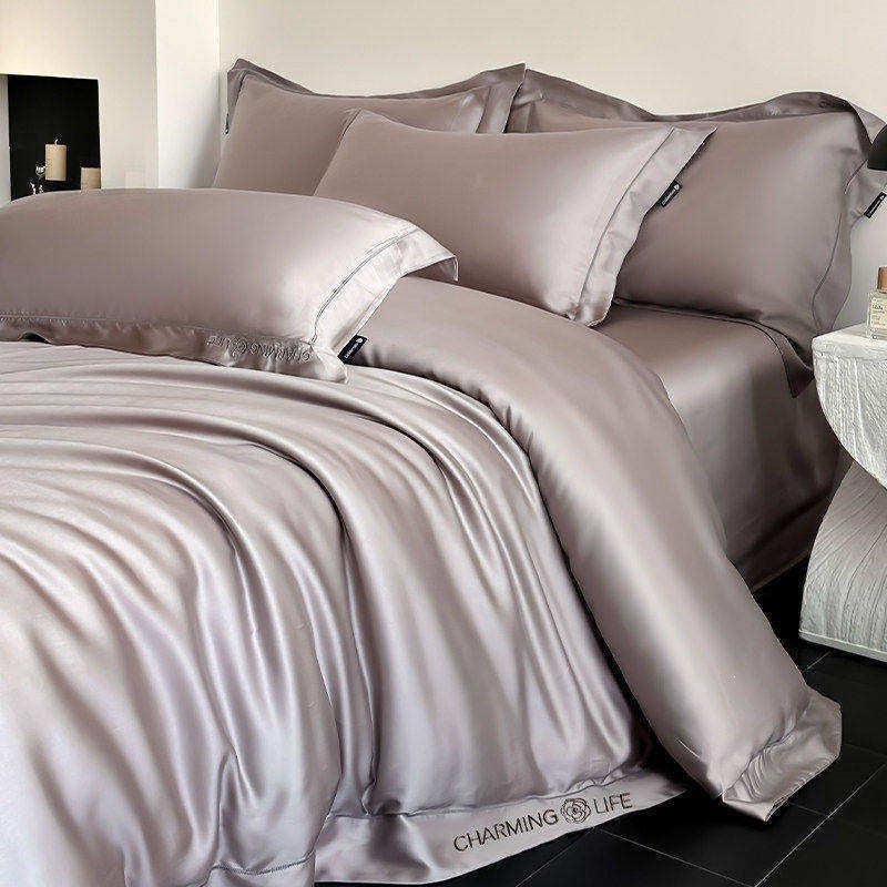 Light Ocean Blue Cooling Fabric 4-Piece Bedding Set - view 5