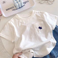 children's pure cotton t-shirt pure cotton boys summer clothes baby new children's clothing girls lo