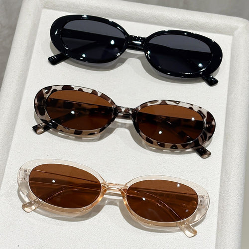 3 Pair Wear Oval Round Women Western Bestseller Influencer Sunglasses Street Snap Classic Retro Hong Kong Style Sunglasses