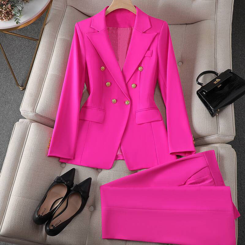 Women's Fall Korean Retro Fitted Jacket + Pants + Top Set 2026 - Emerald