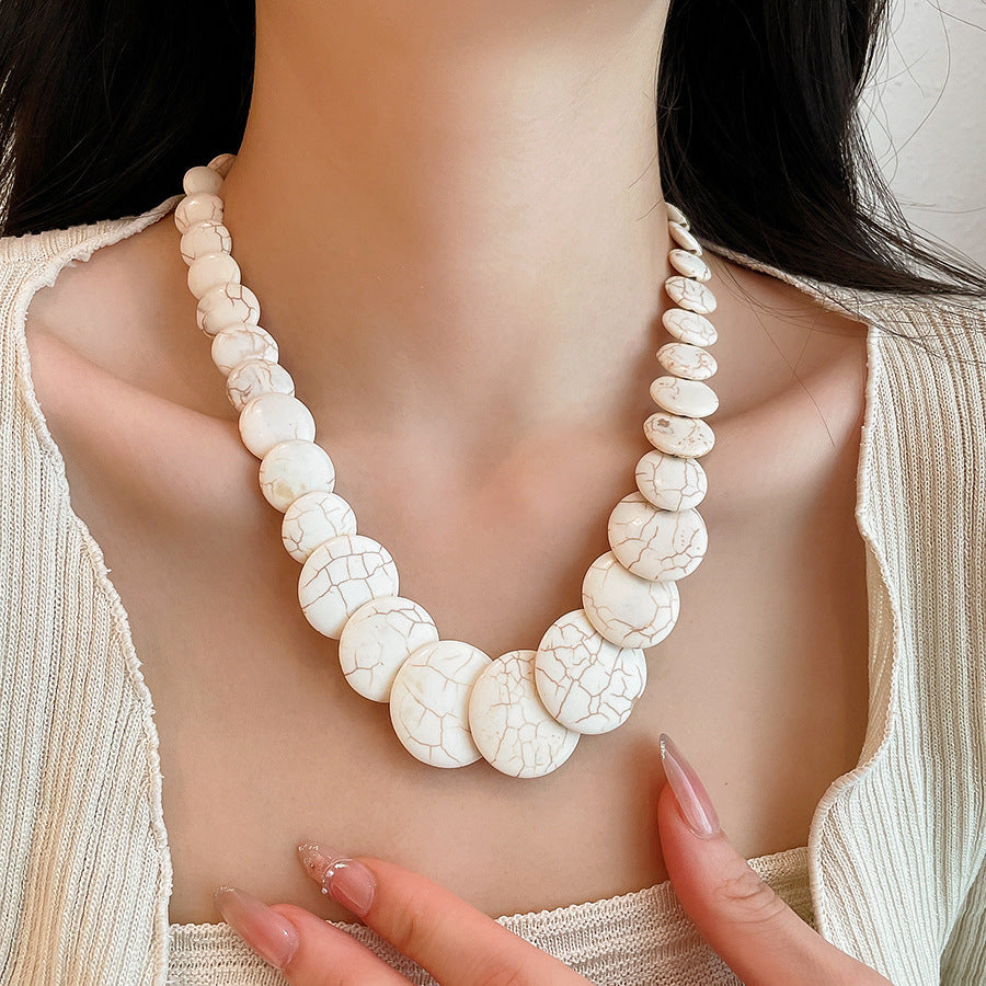 Round Shell Beaded Necklace - view 9