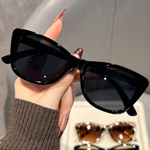 Cat-Eye Women Sunglasses 2025 New Import Summer Premium Sun-Proof Men Sunglasses Full-Frame Bare Face Sunshade Glasses