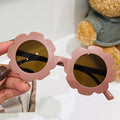 New Sunflower Kids Sunglasses Cute Baby Comfortable Iridescent Sunglasses Round Flower Petal Sun-Proof Glasses