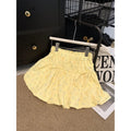 Summer Slimming High Waist Polka Dot Floral Elastic Skirt