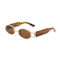 Retro Oval Round Sunglasses Small-Frame Metal Hong Kong Style Photoshoot Unisex Premium Personality Wear Jewelry Outfit Sunglasses