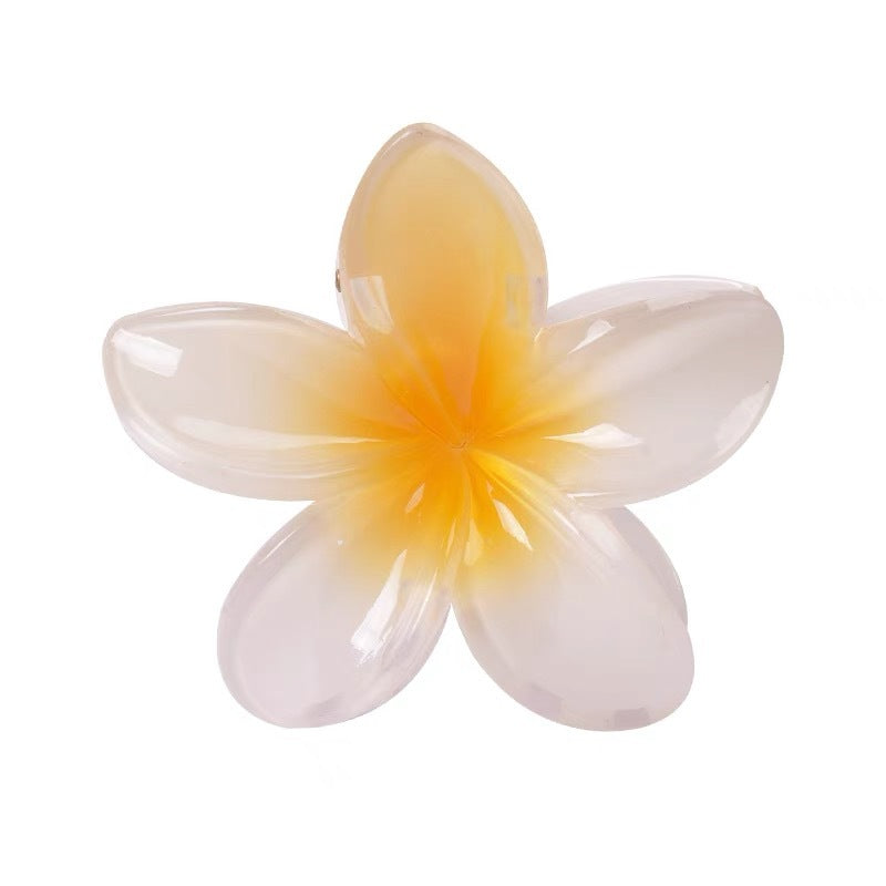Gradient Frangipani Flower Hair Claw Clip - view 5