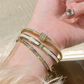 Premium Bangle 2025 Fashionable Simple Bangle Plain Band Bestseller Gold Accessory Bracelet Couples Bracelet New