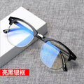 3016 Prescription Sunglasses Anti-Blue Plano Half-Rim Retro Wear Jewelry Frame Glasses Unisex Finish Item Prescription Glasses