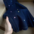 Retro Versatile Embroidered High Waist Loose Wide Leg Straight Leg Pants