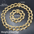 Overseas India Jewelry Gold Statement Geometric Cutout Necklace Bracelet Set Height Precious Bride Accessory Set Women