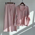 Fall-Winter Artistic Retro Plus Size Linen Cotton High Waist Loose Shirt + Pants 2-Piece Set