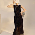 New Chinese Style Heavy Embroidery Modified Cheongsam Long Dress N4073