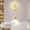 Living room light luxury creative clock wall lamp bedroom bedside background wall lamp technological style decoration charging without wiring