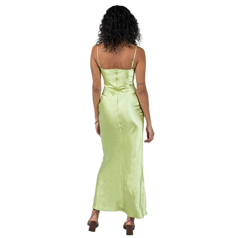 Amazon Hot Seller Sexy Embroidered Lace Camisole Solid Long Dress