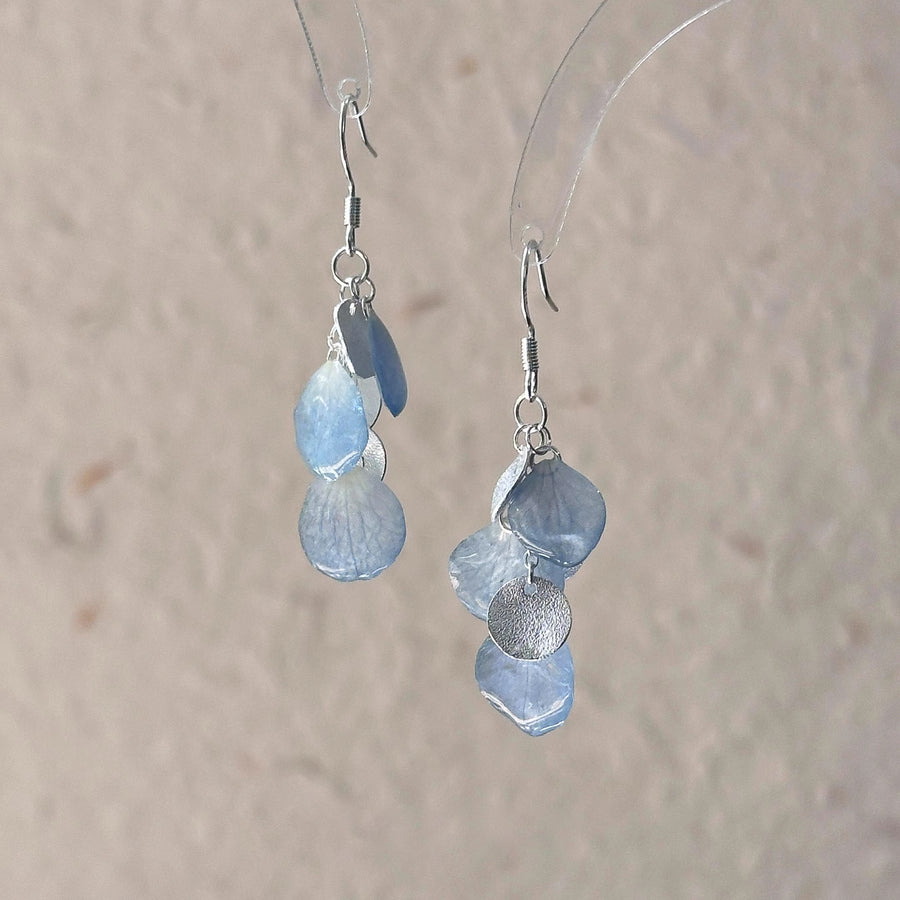 Blue Gradient Shell Round Earrings - view 6