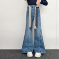 Girls' Polka Dot Belt Flared Jeans - Slim Fit