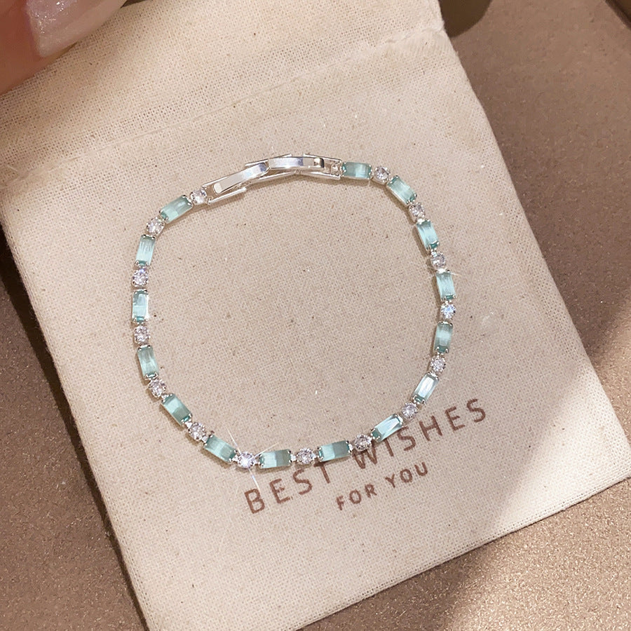 Sparkling Zircon Round Clasp Bracelet - view 11