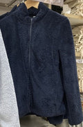 Women's Fall-Winter Wool Fleece Stand Collar Cardigan + Jacket 2026 - Milk White