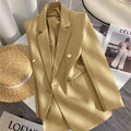 Women's Fall Korean School Loose Blazer + Top 2026 | Casual Blouse - Houndstooth Pants