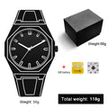 Cross-Border Hit Fashionable Silicone Watch Unisex Simple Two Times Element Comic Style Creative Numbers Waterproof Quartz Watch