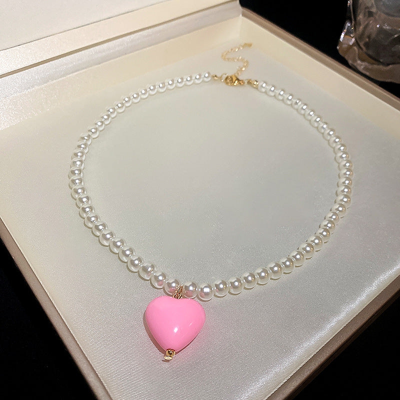 Vintage Pearl Rhinestone Tassel Choker Necklace - view 8
