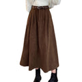 Fall-Winter Korean Retro High Waist Swing Long Skirt