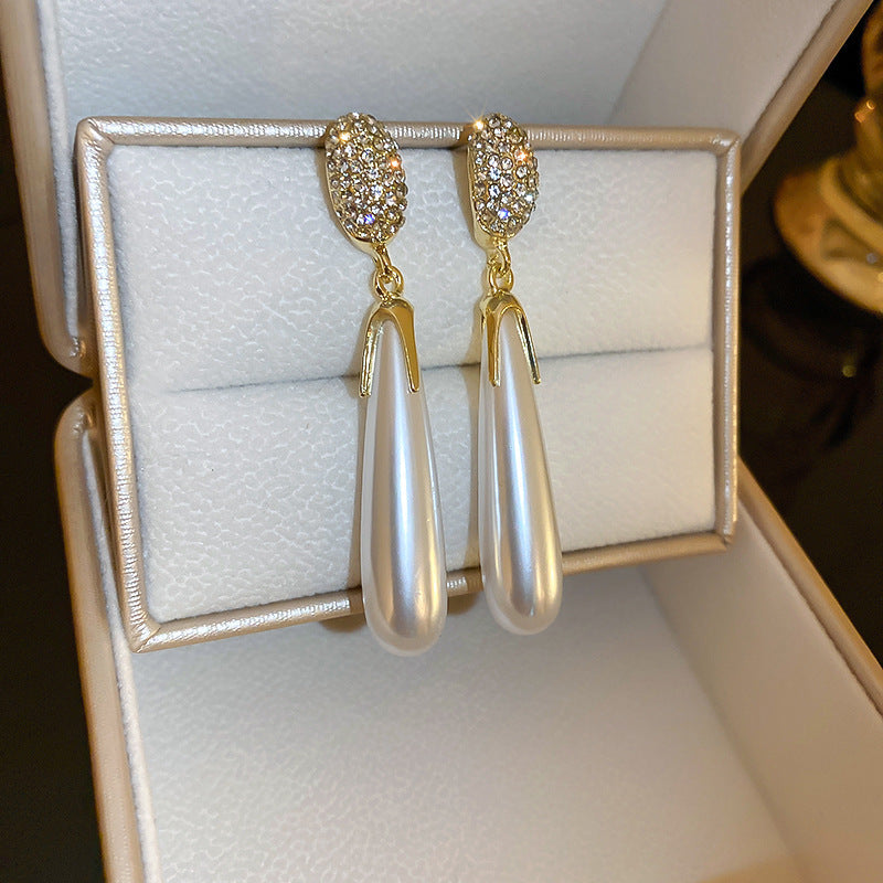 Sparkling Zircon Tassel Hook Earrings - view 9