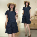 Summer Fashion Youthful Linen Cotton Sleeveless Shorts + Top Set