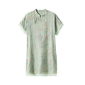 New Chinese Style Silk Cheongsam Dress with Heavy Embroidery
