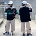 Boys' Casual Short Sleeve Sports 2-Piece Set