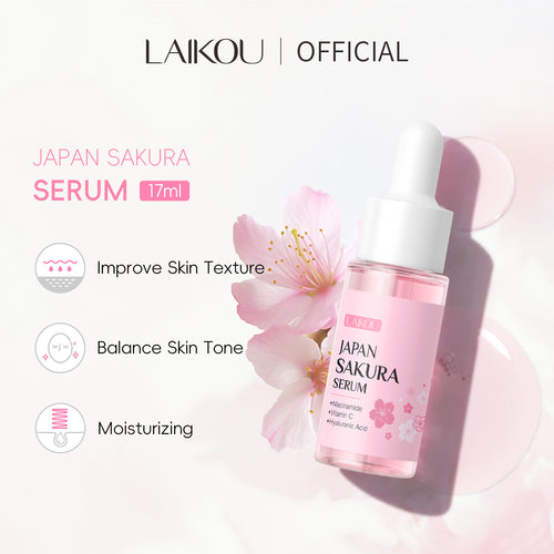 跨境莱蔻樱花精华液17mltemu版有彩盒Facial serum全英文资质齐全