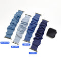 For apple watch876543SE Watch Women Soft Denim Fabric Large Cord Hair Tie Band Samsung