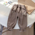 Girls' 3D Flower Lace Trim Joggers
