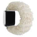 For appleiwatch Watch Band s87 Overseas Spring/Fall Winter Stretch Hair Tie Teddy Wool Combo Band