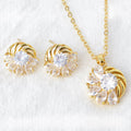 Fresh Sweet Colorful Cubic Zirconia Flower Stud Korean Style Fashionable Earrings Women Light Luxury Premium Versatile Spring/Summer Earrings