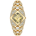 Fashionable Full Diamond Bangle Style Watch Women Premium Niche Light Luxury Retro Waterproof Quartz Watch Overseas Wholesale Bestseller