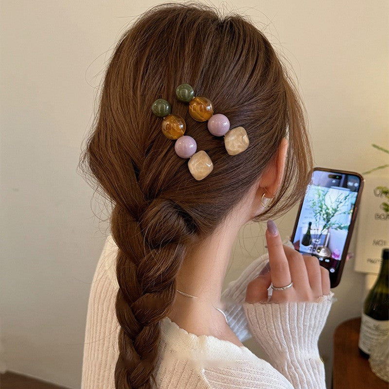 Korean Polka Dot Bow Hair Clip - view 4