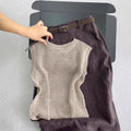 Summer Hong Kong Retro Sleeveless High Waist Knit Top + Skirt 2-Piece Set