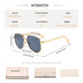 Metal Pilot Sunglasses Sun-Proof Sunshade Overseas Trendy New Western Trendy Versatile Unisex Personality Sunglasses